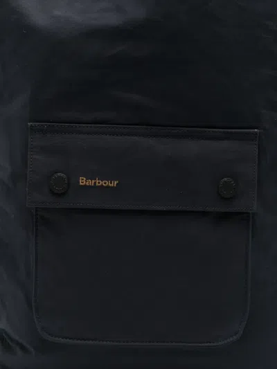 Barbour Transport Foldover Backpack In Black