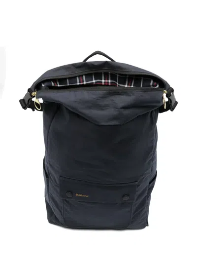 Barbour Transport Foldover Backpack In Black