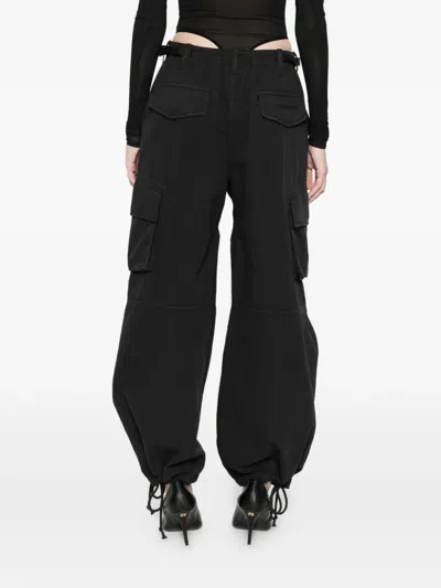 Alexander Wang Cargo Drawstring Trousers In Black