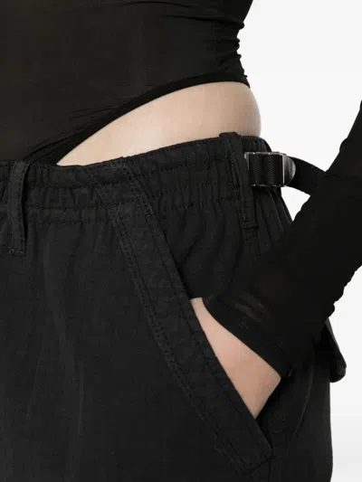 Alexander Wang Cargo Drawstring Trousers In Black