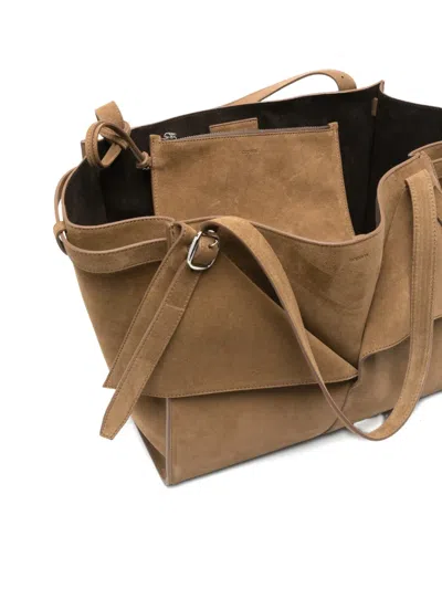 Coperni Folded Tote Bag In Brown