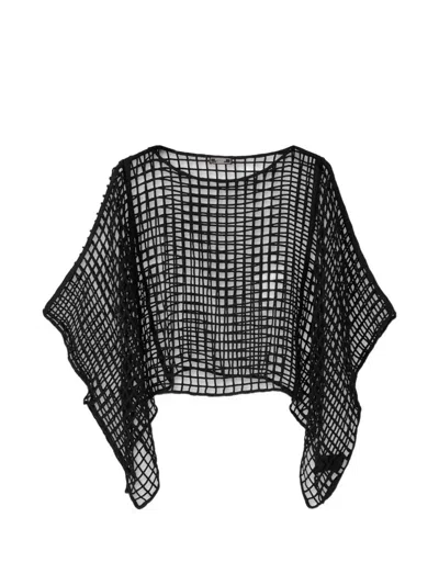 Peserico Black Cape In Black