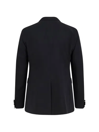 Corneliani Double-breasted Blazer In Black