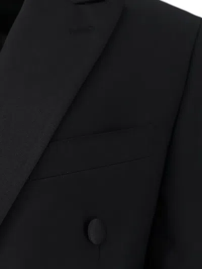 Corneliani Double-breasted Blazer In Black