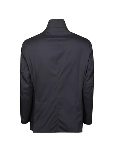 Montecore Button Shirt Jacket In Blue