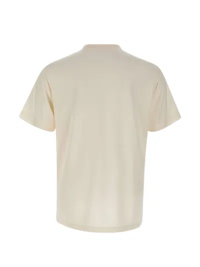 Ea7 Logo-print Crew-neck T-shirt In Neutral