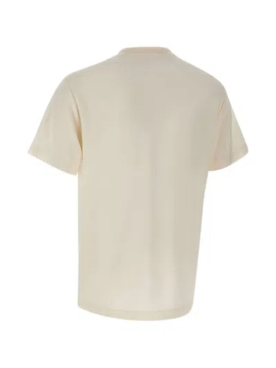 Ea7 Logo-print Crew-neck T-shirt In Neutral
