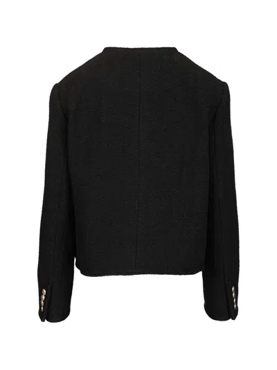 Dunst Boucllé Patch-pocket Jacket In Black