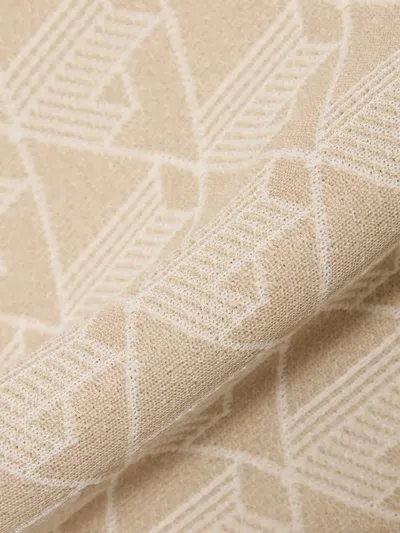 Lacoste Jacquard-monogram T-shirt In Neutral