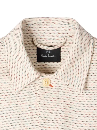Ps By Paul Smith Buttoned Patch-pocket Jacket In Neutral