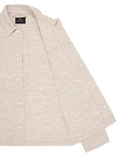 Ps By Paul Smith Buttoned Patch-pocket Jacket In Neutral