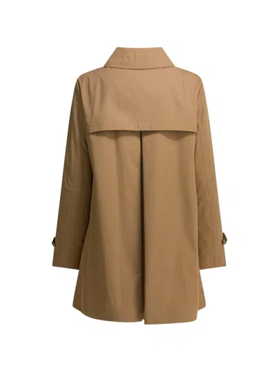 Herno Button-up Coat In Brown