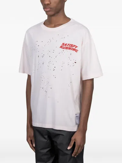 Satisfy Distressed T-shirt In White