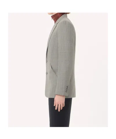 Valentino Single-breasted Wool Jacket With Houndstooth Pattern In Gray