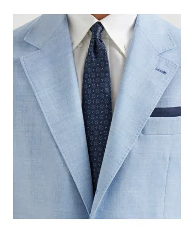 Brunello Cucinelli Geometric-patterned Silk Tie In Blue