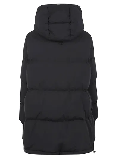 Herno Relaxed Jacket In Two Layers Windstopper In Black