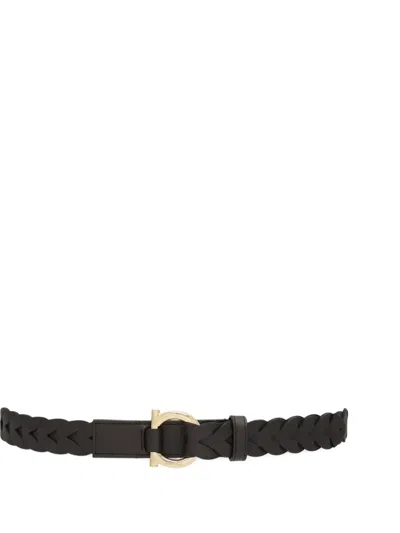 Ferragamo Gancini Fixed Belt In Brown