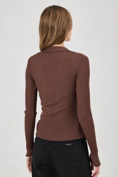 Rolla's Jeans Juno Knitted Shirt In Brown