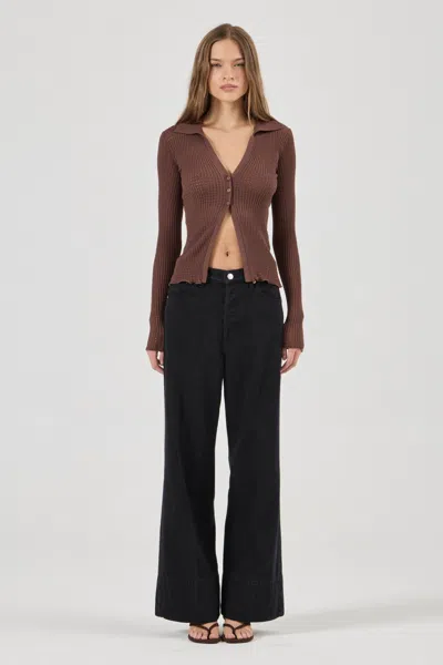 Rolla's Jeans Juno Knitted Shirt In Brown