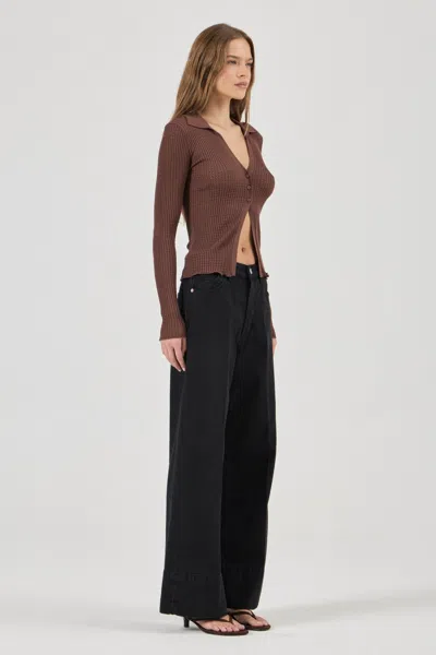 Rolla's Jeans Juno Knitted Shirt In Brown