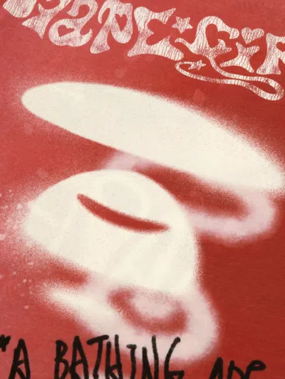 Aape By A Bathing Ape Graffiti-print T-shirt In Red