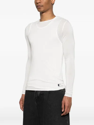 Carrer Doria Double-layer T-shirt In White