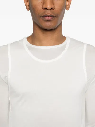Carrer Doria Double-layer T-shirt In White
