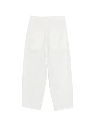 Y's Buttoned Trousers In Neutral