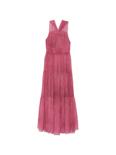 Ulla Johnson Women's Freesia Shirred Silk Chiffon Sleeveless Gown In Pink