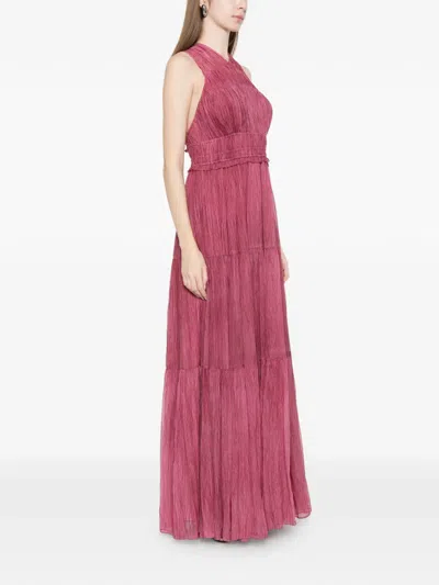 Ulla Johnson Women's Freesia Shirred Silk Chiffon Sleeveless Gown In Pink