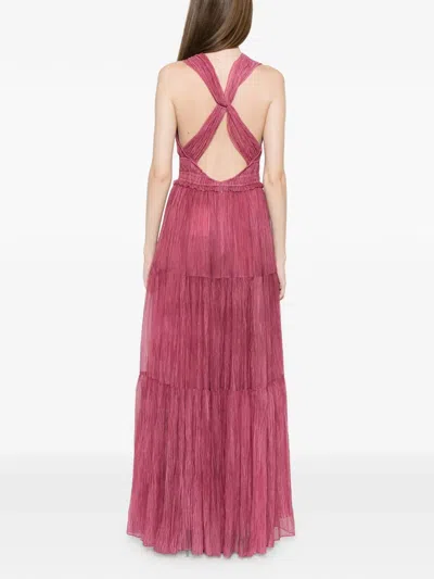 Ulla Johnson Women's Freesia Shirred Silk Chiffon Sleeveless Gown In Pink
