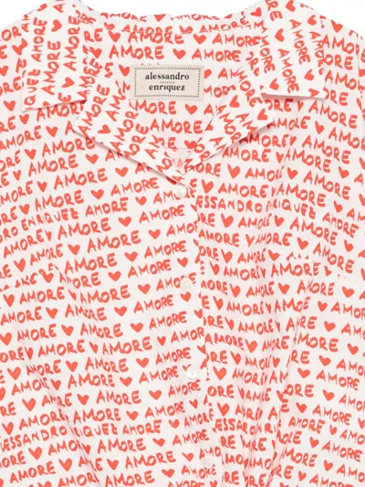 Alessandro Enriquez Amore-pattern Shirt In Multi