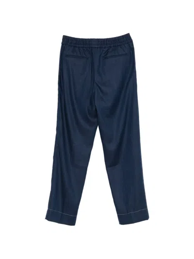 Brioni Drawstring Trousers In Blue