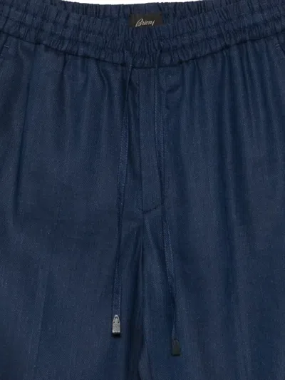 Brioni Drawstring Trousers In Blue