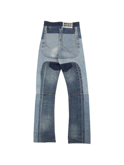 Who Decides War Patchwork-design Jeans In Blue