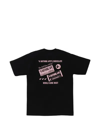 A Bathing Ape Printed T-shirt In Black