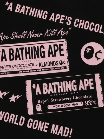 A Bathing Ape Printed T-shirt In Black