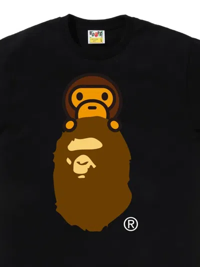 A Bathing Ape Graphic T-shirt In Black