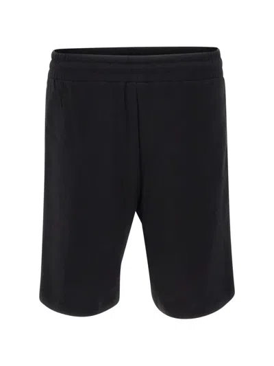 Ea7 Core Identity Logo Elasticated Shorts In Black