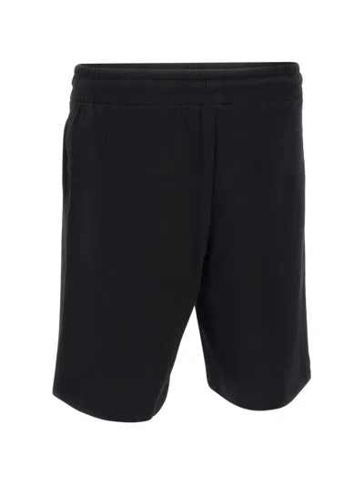 Ea7 Core Identity Logo Elasticated Shorts In Black