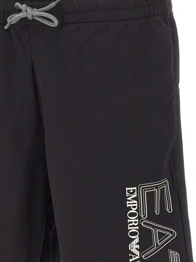Ea7 Visibility Drawstring Logo Shorts In Blue