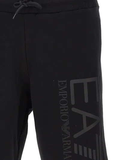 Ea7 Core Identity Logo Elasticated Shorts In Black