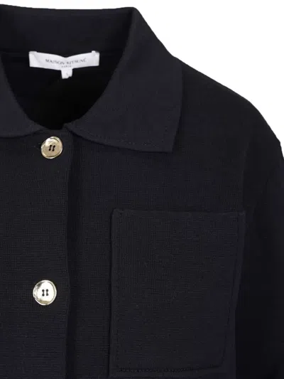 Maison Kitsuné Buttoned Jacket In Black