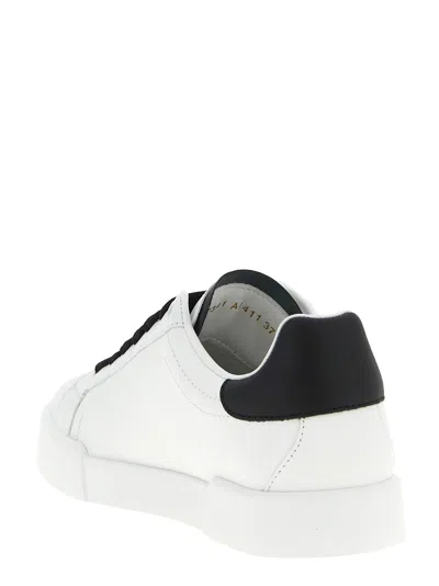 Dolce & Gabbana Portofino Light Strobel Sneaker In Calfskin In Multi