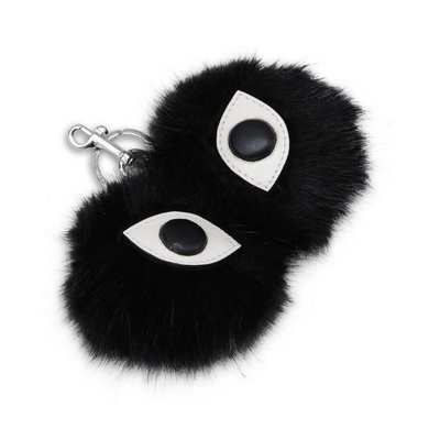 Shop Stella Mccartney Eyes Fur Free Fur Keychain