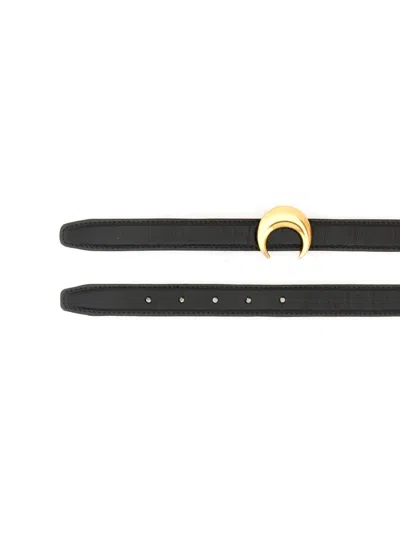 Marine Serre Elegant Mini Belt With Unique Buckle In Metallic