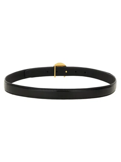 Marine Serre Elegant Mini Belt With Unique Buckle In Metallic