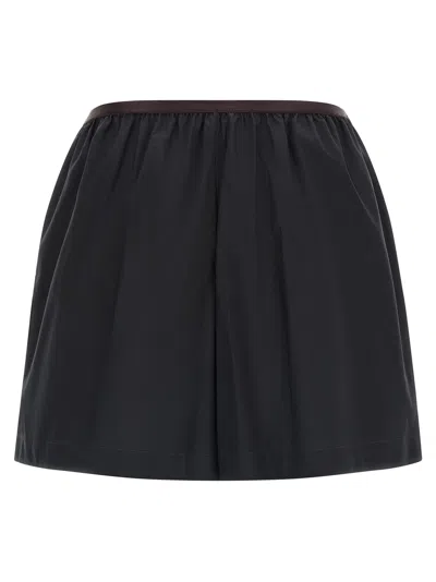 Lemaire Tailored Boxer Shorts Button Detail Pockets In Black