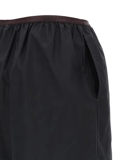 Lemaire Tailored Boxer Shorts Button Detail Pockets In Black