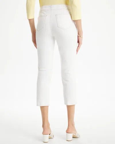 Chico's Pull-on 22" Capri Jeans In White In White